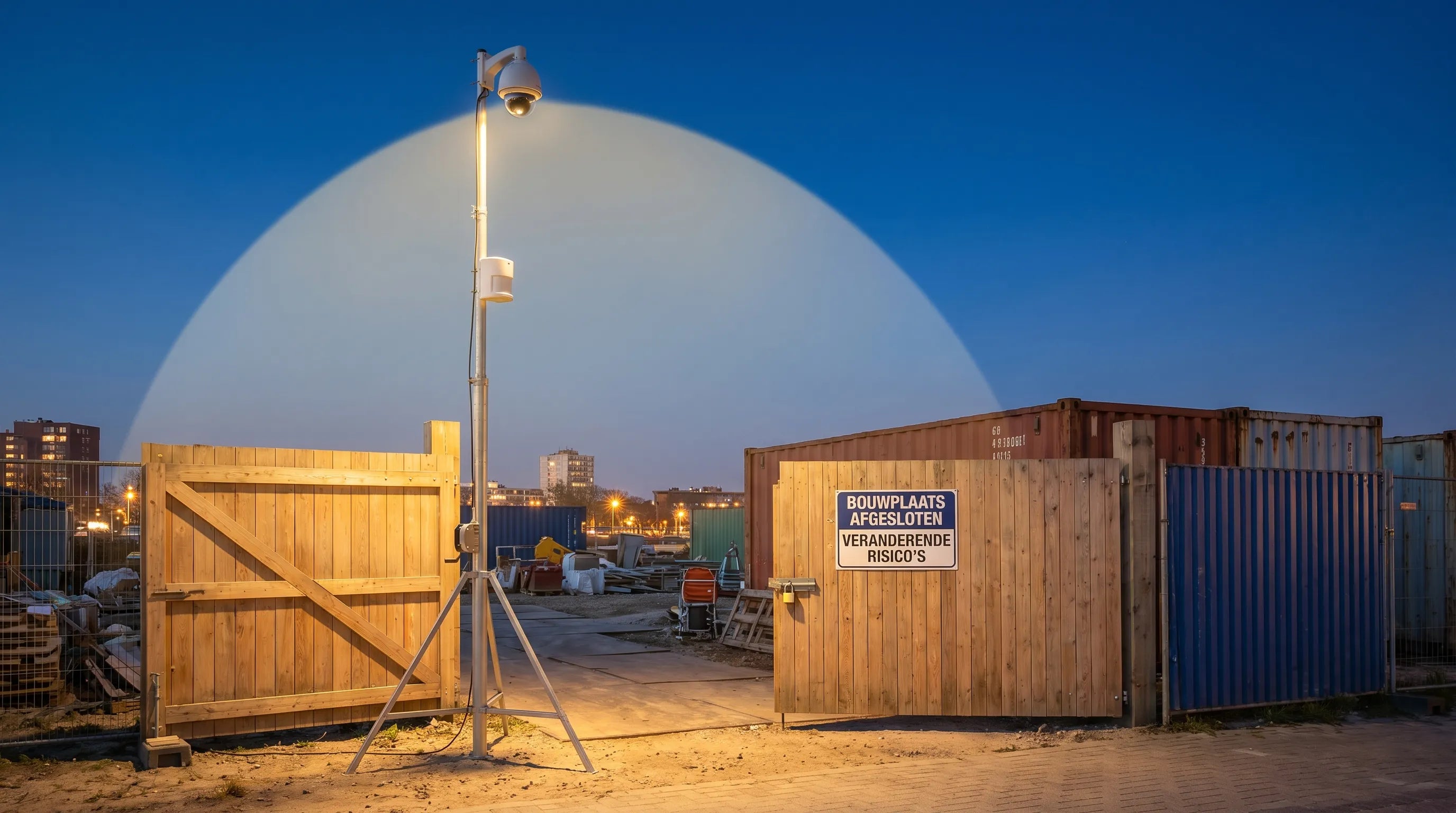 Tijdelijke camerabewaking voor bouwplaats en leegstand