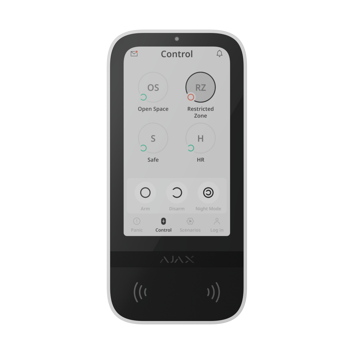 AJAX Touch Keypad TouchScreen Wit Draadloos of 12 volt gevoed