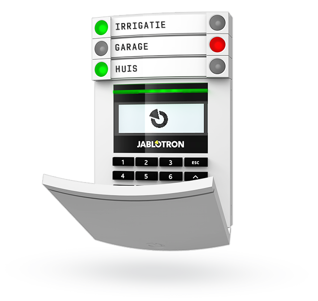 Jablotron JA-114E Bedraad bus bedienpaneel met LCD, RFID en toetsen