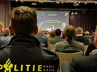 Beveiliging nieuwjaarsbijeenkomst 2020 in Corpus met minister van justitie en veiligheid Ferdinand Grapperhaus